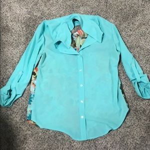 Blouse with open back